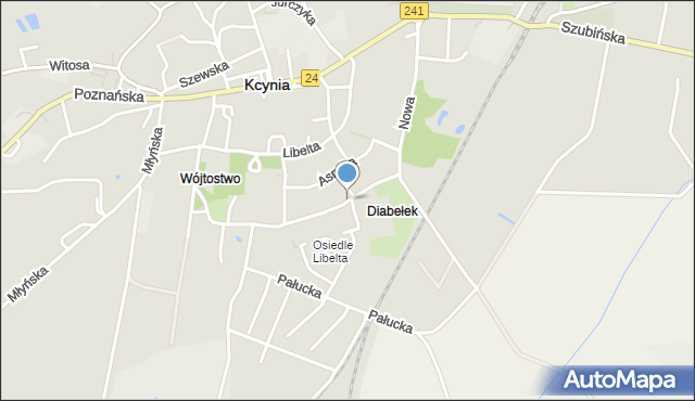 Kcynia, Powstańców Wielkopolskich, mapa Kcynia