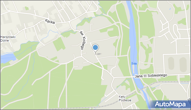 Kęty, Popiełuszki Jerzego, bł. ks., mapa Kęty