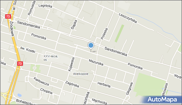 Kielce, Pomorska, mapa Kielc