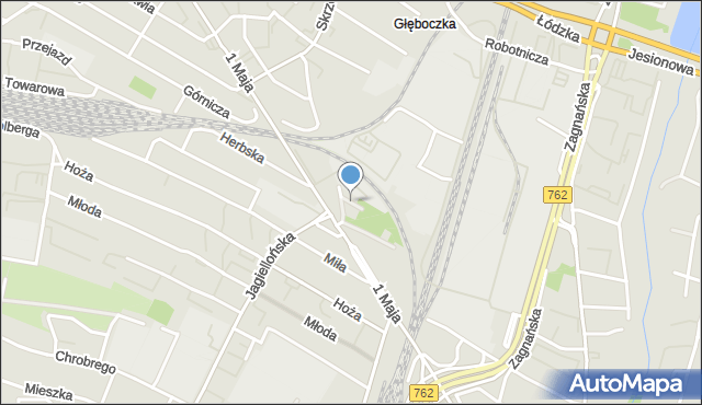 Kielce, Podwalna, mapa Kielc