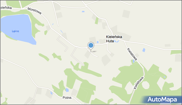 Kieleńska Huta, Porzeczkowa, mapa Kieleńska Huta