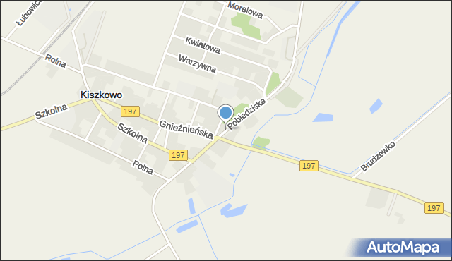 Kiszkowo powiat gnieźnieński, Pobiedziska, mapa Kiszkowo powiat gnieźnieński