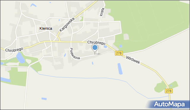 Klenica, Podwalna, mapa Klenica