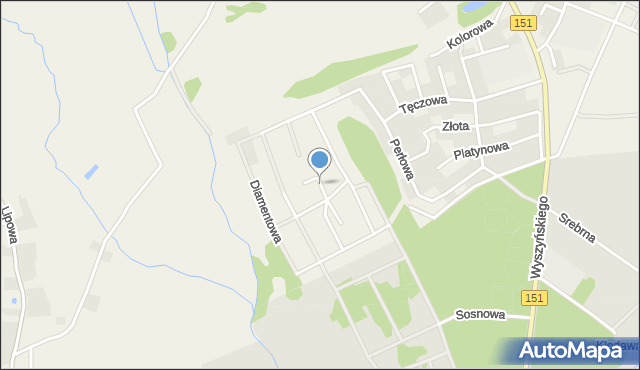 Kłodawa powiat gorzowski, Pomarańczowa, mapa Kłodawa powiat gorzowski