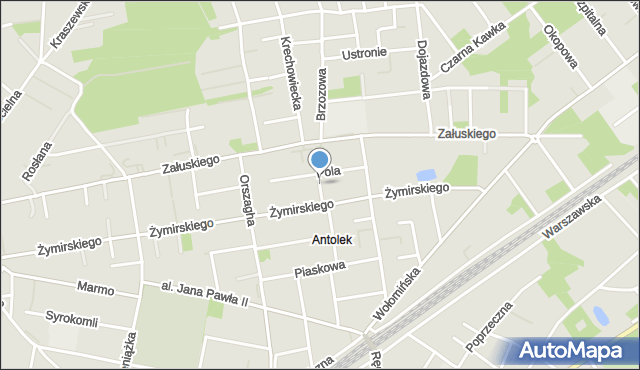 Kobyłka, Pola Wincentego, mapa Kobyłka