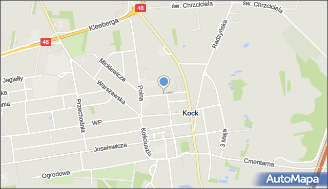 Kock powiat lubartowski, Pocztowa, mapa Kock powiat lubartowski