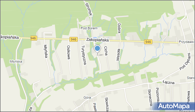 Kocoń, Pod Brzozami, mapa Kocoń