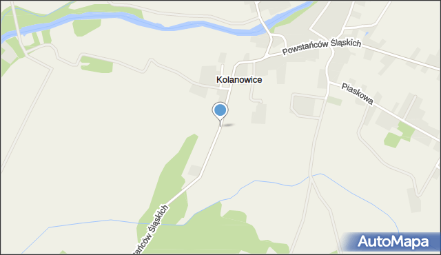 Kolanowice, Powstańców Śląskich, mapa Kolanowice
