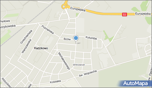 Kołobrzeg, Pogodna, mapa Kołobrzegu