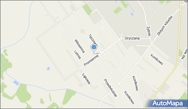 Konikowo gmina Świeszyno, Pogodna, mapa Konikowo gmina Świeszyno