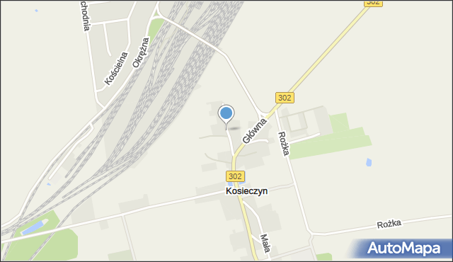 Kosieczyn, Podgórna, mapa Kosieczyn