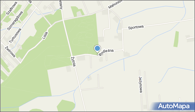 Kosów gmina Lesznowola, Podleśna, mapa Kosów gmina Lesznowola