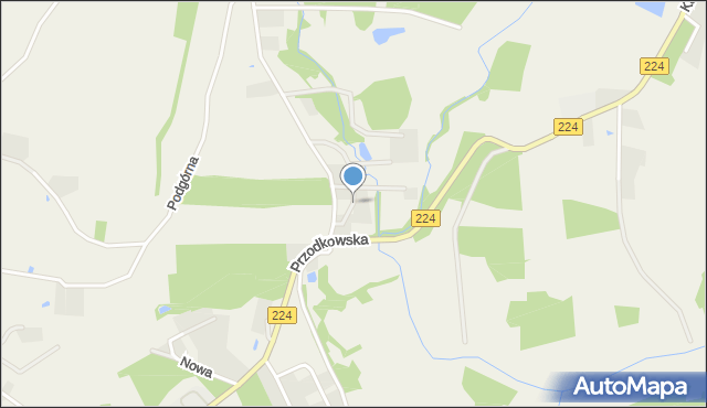 Kosowo gmina Przodkowo, Poprzeczna, mapa Kosowo gmina Przodkowo