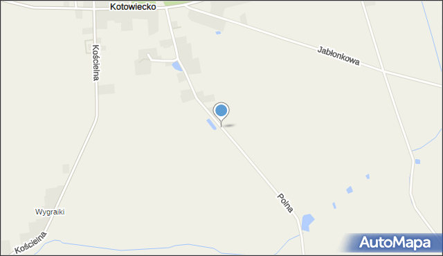 Kotowiecko, Polna, mapa Kotowiecko