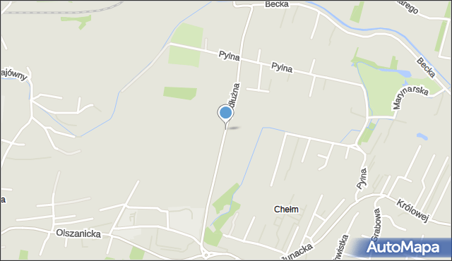 Kraków, Podłużna, mapa Krakowa