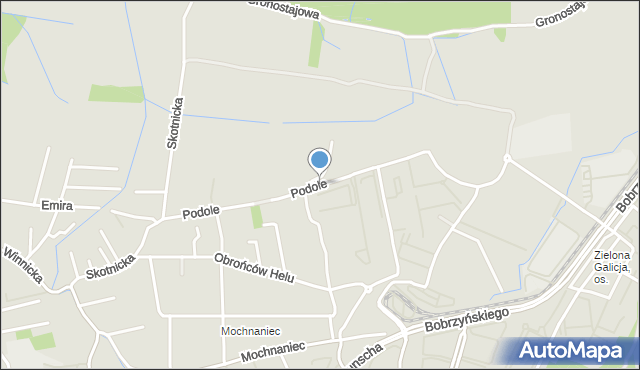 Kraków, Podole, mapa Krakowa