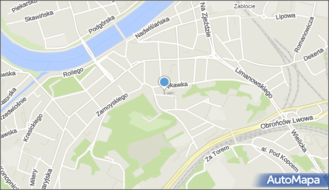 Kraków, Potebni Andrzeja, mapa Krakowa