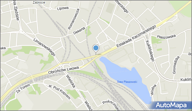 Kraków, Powstańców Wielkopolskich, mapa Krakowa