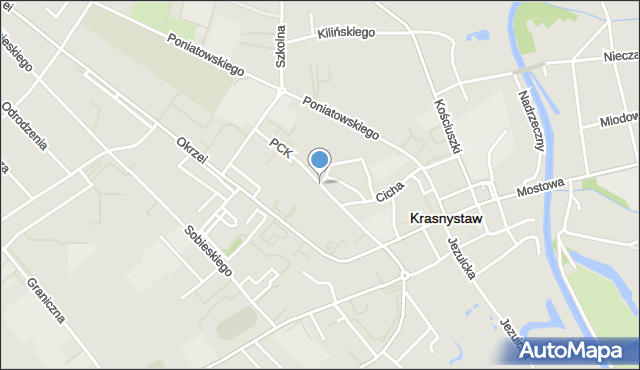 Krasnystaw, Polskiego Czerwonego Krzyża, mapa Krasnystaw