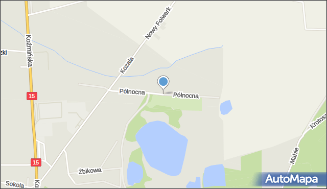 Krotoszyn, Północna, mapa Krotoszyna
