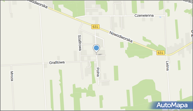 Krubin gmina Wieliszew, Polna, mapa Krubin gmina Wieliszew