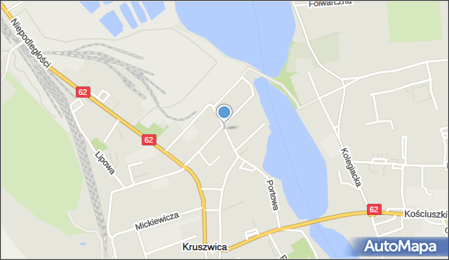 Kruszwica, Powstańców Wielkopolskich, mapa Kruszwica