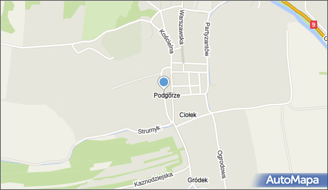 Kunów powiat ostrowiecki, Podgórze, mapa Kunów powiat ostrowiecki