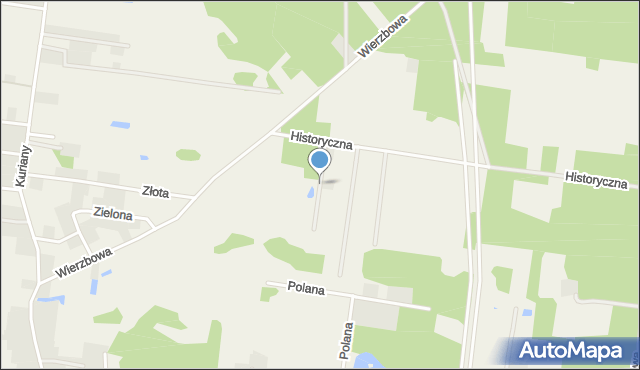 Kuriany gmina Zabłudów, Pod Lasem, mapa Kuriany gmina Zabłudów