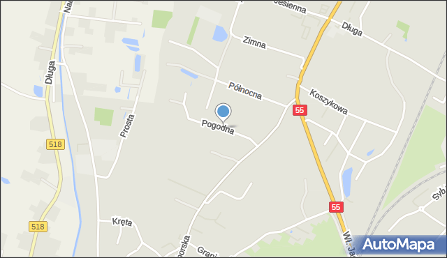 Kwidzyn, Pogodna, mapa Kwidzyn