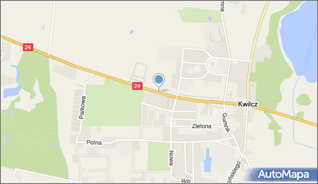 Kwilcz, Powstańców Wielkopolskich, mapa Kwilcz