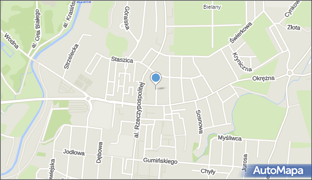 Legnica, Podchorążych, mapa Legnicy