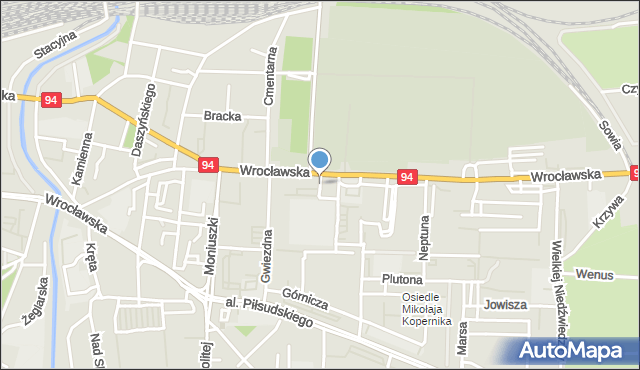 Legnica, Polarna, mapa Legnicy