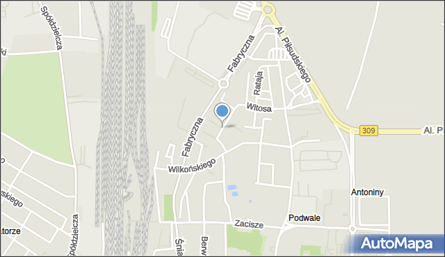 Leszno, Podmiejska, mapa Leszno