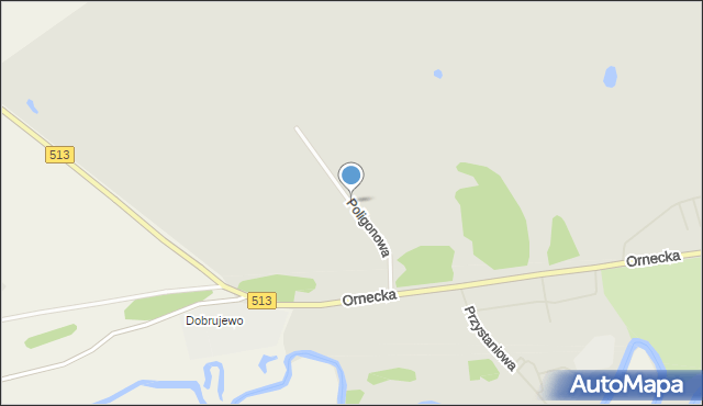 Lidzbark Warmiński, Poligonowa, mapa Lidzbark Warmiński