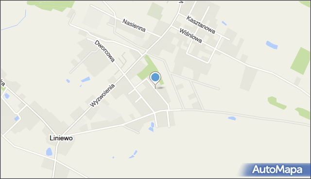 Liniewo, Podwale, mapa Liniewo