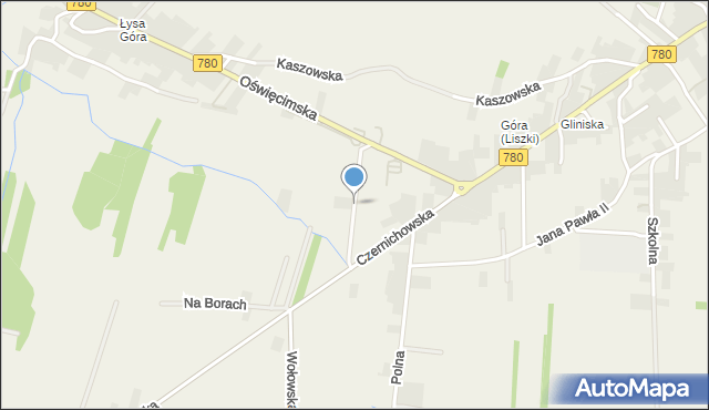 Liszki powiat krakowski, Polnych Kwiatów, mapa Liszki powiat krakowski