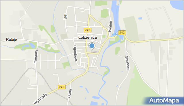 Łobżenica, Powstańców, mapa Łobżenica