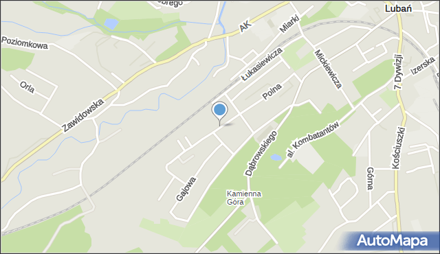 Lubań, Polna, mapa Lubań