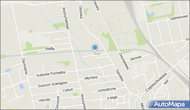 Lubliniec, Północna, mapa Lubliniec