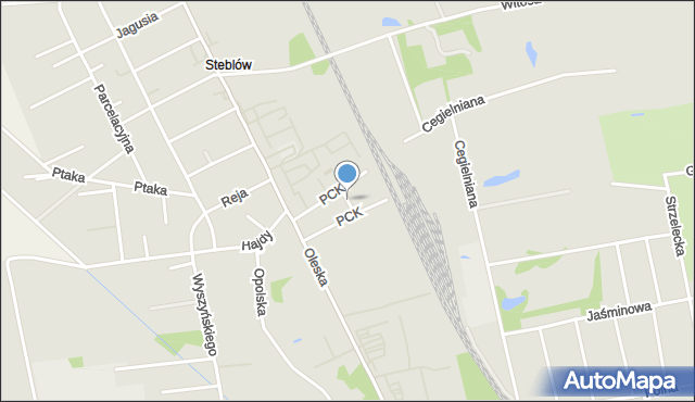 Lubliniec, Polskiego Czerwonego Krzyża, mapa Lubliniec