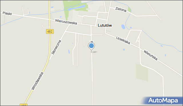 Lututów, Polna, mapa Lututów