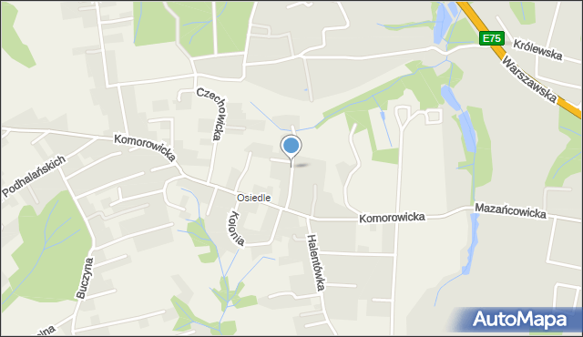 Mazańcowice, Północna, mapa Mazańcowice