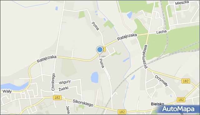 Międzychód, Polna, mapa Międzychód