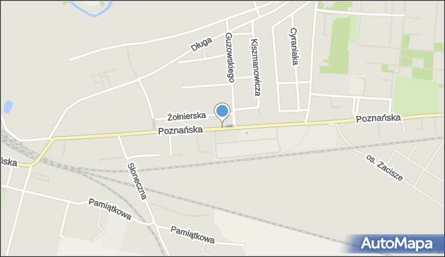 Międzyrzecz, Poznańska, mapa Międzyrzecz