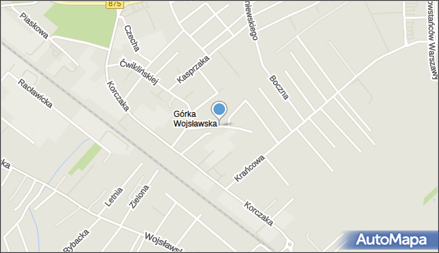 Mielec, Polna, mapa Mielca