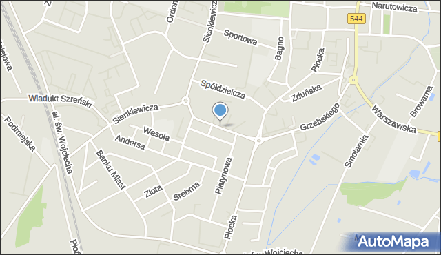 Mława, Powstańców Styczniowych, mapa Mława