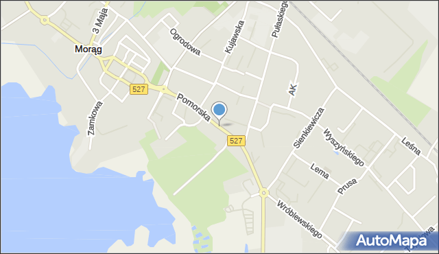 Morąg, Pomorska, mapa Morąg