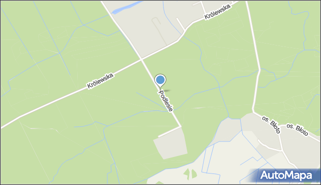 Niepołomice, Podlesie, mapa Niepołomice