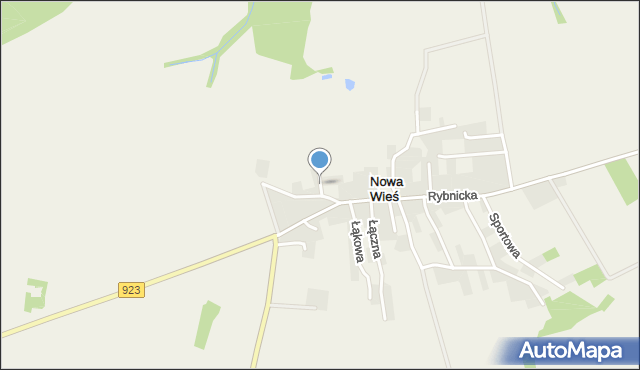 Nowa Wieś gmina Lyski, Polna, mapa Nowa Wieś gmina Lyski