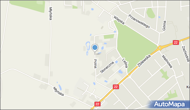 Nowa Wieś Rzeczna, Polna, mapa Nowa Wieś Rzeczna